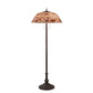 Meyda Tiffany Fishscale 64" Mahogany Bronze Floor Lamp With Beige Shade Glass