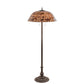 Meyda Tiffany Fishscale 64" Mahogany Bronze Floor Lamp With Beige Shade Glass