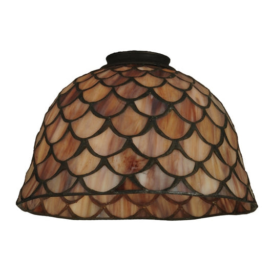 Meyda Tiffany Fishscale 8" Brown Shade Glass