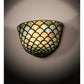 Meyda Tiffany Fishscale 8" Mahogany Bronze Wall Sconce With Green Shade Glass