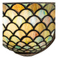 Meyda Tiffany Fishscale 8" Mahogany Bronze Wall Sconce With Green Shade Glass