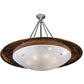 Meyda Tiffany Metro Fusion 42" 6-Light Nickel Super Nova Semi-flush Mount Ceiling Light With Clear Sandcarved Shade Glass