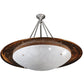 Meyda Tiffany Metro Fusion 42" 6-Light Nickel Super Nova Semi-flush Mount Ceiling Light With Clear Sandcarved Shade Glass