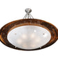 Meyda Tiffany Metro Fusion 42" 6-Light Nickel Super Nova Semi-flush Mount Ceiling Light With Clear Sandcarved Shade Glass