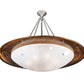 Meyda Tiffany Metro Fusion 42" 6-Light Nickel Super Nova Semi-flush Mount Ceiling Light With Clear Sandcarved Shade Glass