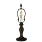 Meyda Tiffany Nightfall Wisteria 14" Mahogany Bronze Mini Lamp With Green & Blue Shade Glass