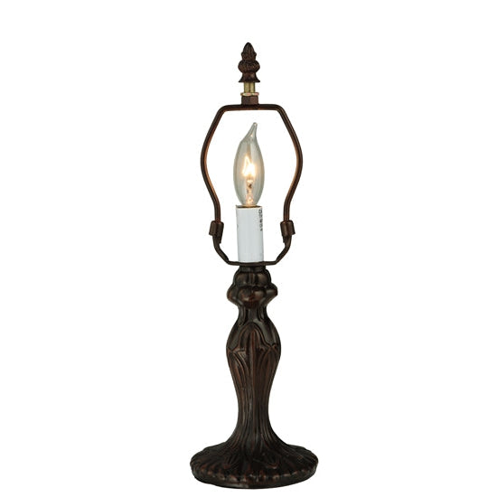 Meyda Tiffany Nightfall Wisteria 14" Mahogany Bronze Mini Lamp With Green & Blue Shade Glass