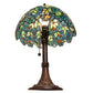 Meyda Tiffany Nightfall Wisteria 17" Mahogany Bronze Table Lamp With Green & Blue Shade Glass