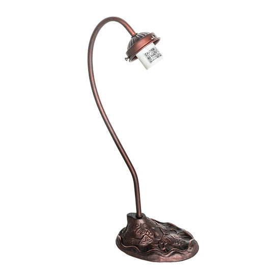 Meyda Tiffany Nightfall Wisteria 18" Mahogany Bronze Desk Lamp With Green & Blue Shade Glass