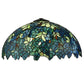 Meyda Tiffany Nightfall Wisteria 26" Mahogany Bronze Table Lamp With Green & Blue Shade Glass