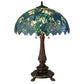 Meyda Tiffany Nightfall Wisteria 26" Mahogany Bronze Table Lamp With Green & Blue Shade Glass