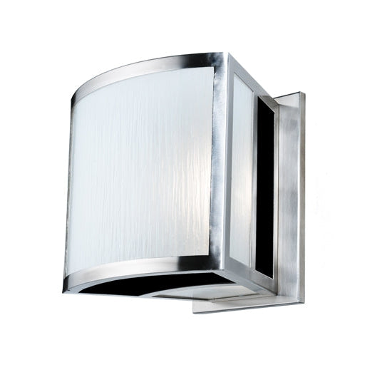 Meyda Tiffany Targette 12" Wall Sconce With Black & White Shade Glass