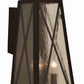 Arroyo Craftsman Nantucket 18" Iron High Wall Mount With Clear Glass