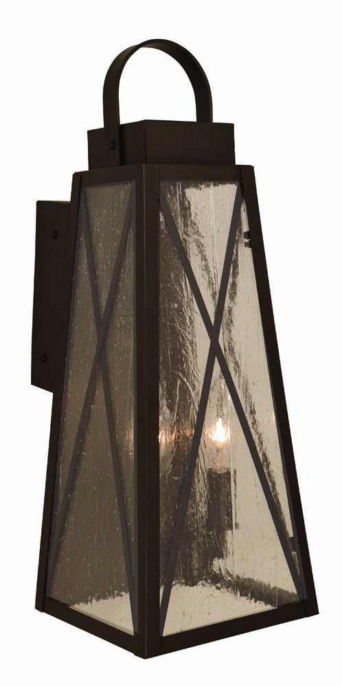 Arroyo Craftsman Nantucket 18" Iron High Wall Mount With Clear Glass