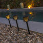 New Garden 2 Lumen Pack of 4 Black Gretita Solar Outdoor Path Light