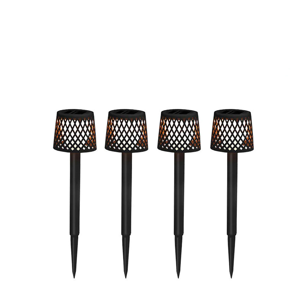 New Garden 2 Lumen Pack of 4 Black Gretita Solar Outdoor Path Light