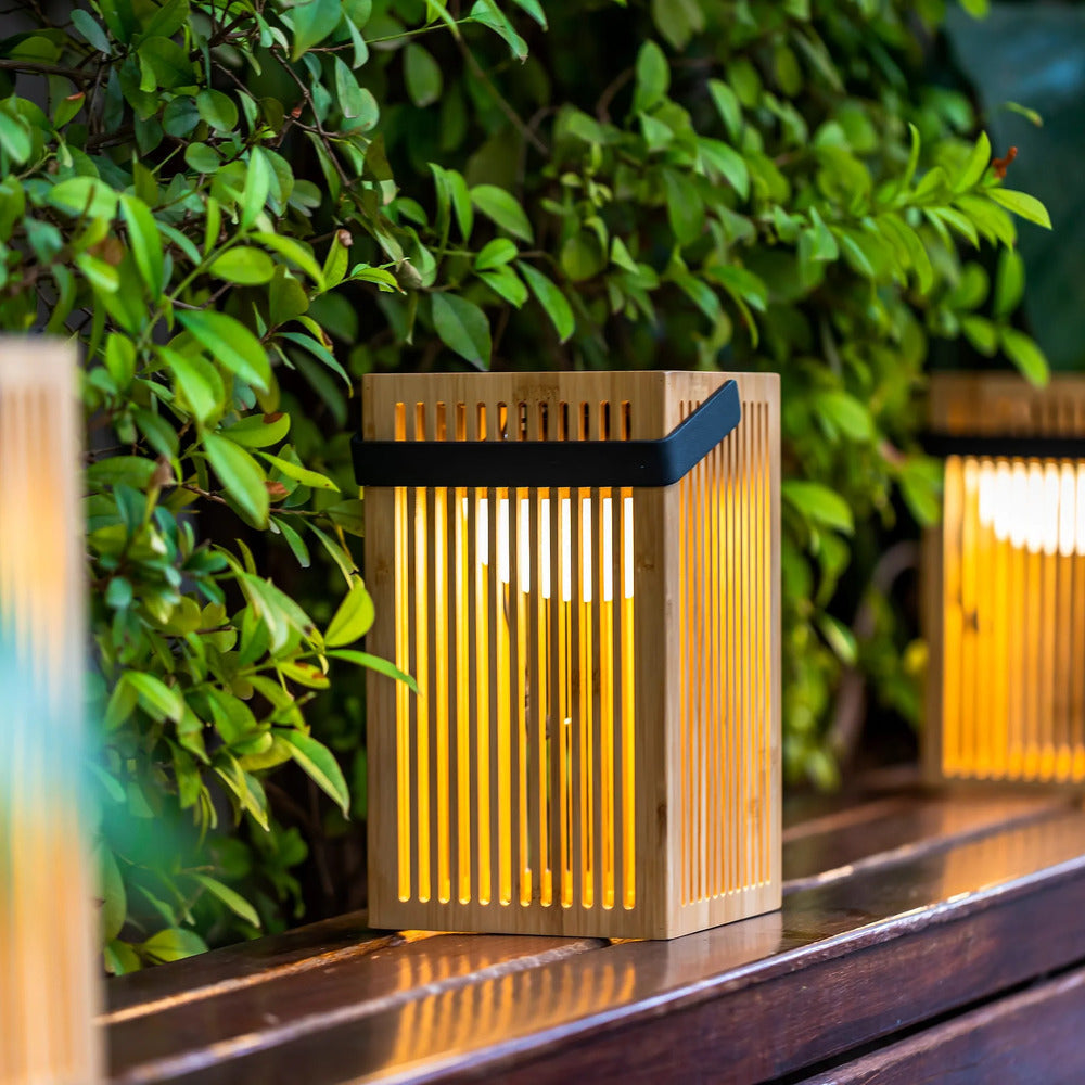 New Garden 900 Lumen Brown Okinawa Solar & Rechargeable Outdoor Lantern