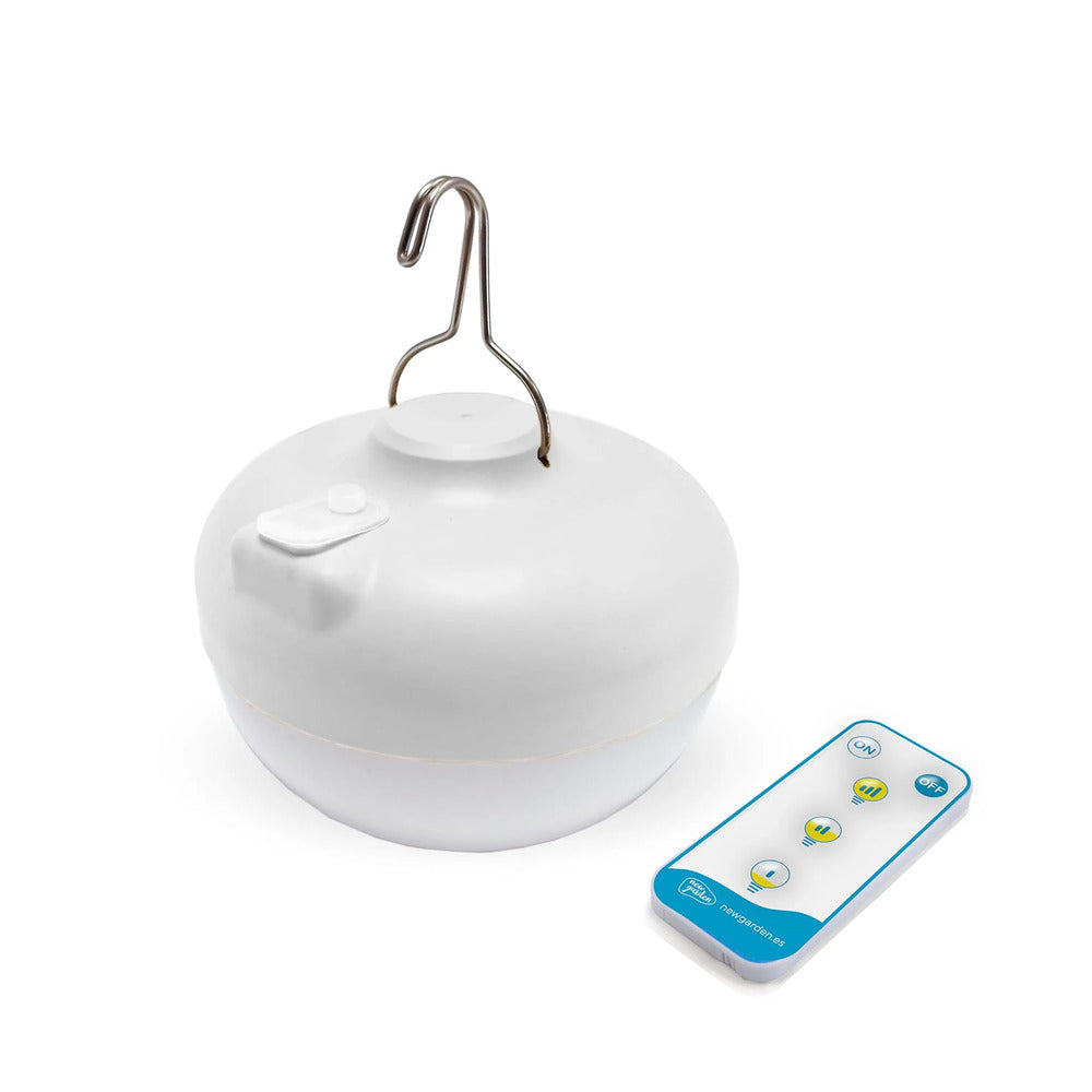 New Garden 900 Lumen White Cherry Rechargeable Portable Light Bulb