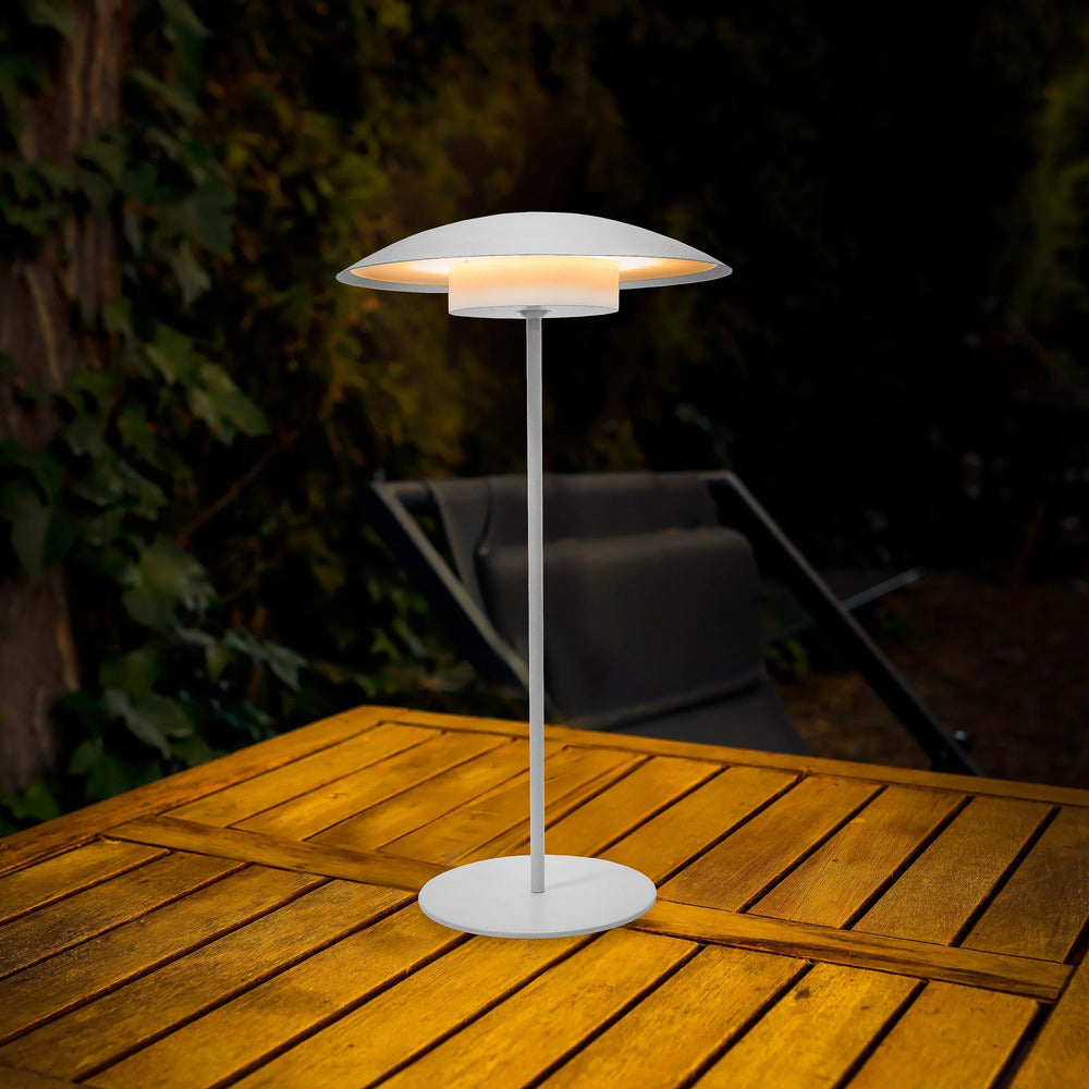 New Garden White Sardinia 40 Rechargeable Table Lamp