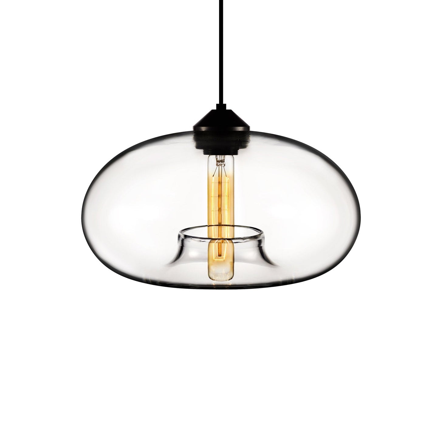 Niche Modern Aurora 12" Dimmable Incandescent Pendant Light With Clear Glass Shade