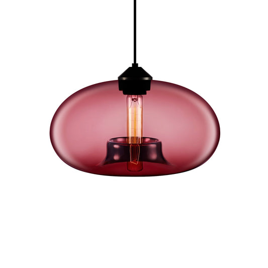 Niche Modern Aurora 12" Dimmable Incandescent Pendant Light With Plum Glass Shade