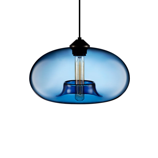 Niche Modern Aurora 12" Dimmable Incandescent Pendant Light With Sapphire Glass Shade