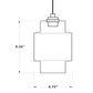 Niche Modern Axia 7" Dimmable Incandescent Pendant Light With Amber Glass Shade