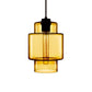 Niche Modern Axia 7" Dimmable Incandescent Pendant Light With Amber Glass Shade