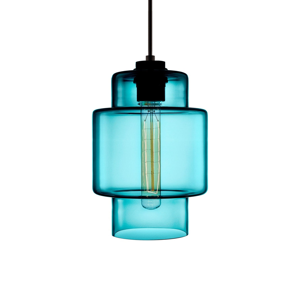 Niche Modern Axia 7" Dimmable Incandescent Pendant Light With Condesa Glass Shade