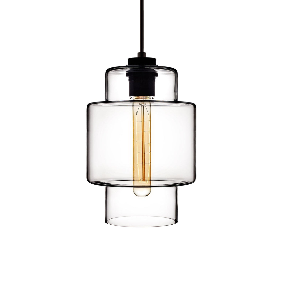 Niche Modern Axia 7" Dimmable Incandescent Pendant Light With Crystal Glass Shade