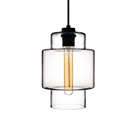 Niche Modern Axia 7" Dimmable Incandescent Pendant Light With Crystal Glass Shade
