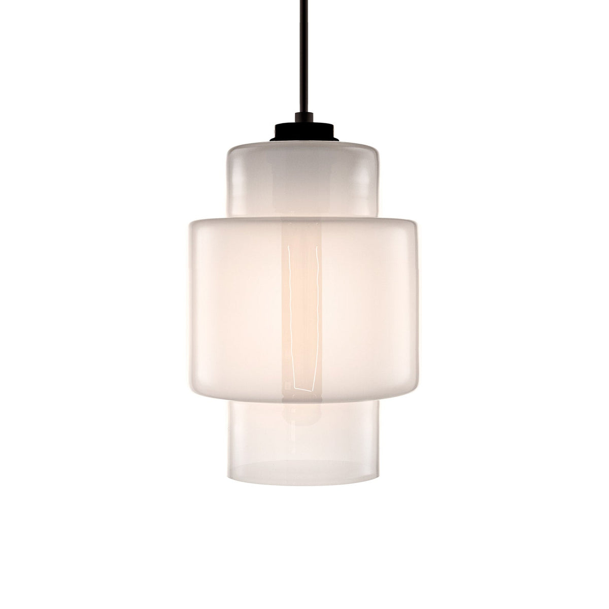Niche Modern Axia 7" Dimmable Incandescent Pendant Light With Opaline Glass Shade