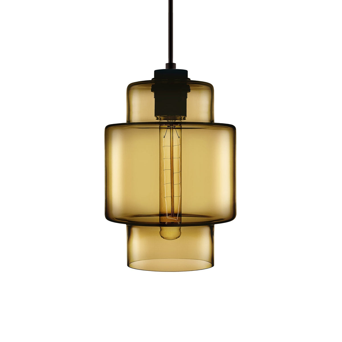 Niche Modern Axia 7" Dimmable Incandescent Pendant Light With Smoke Glass Shade
