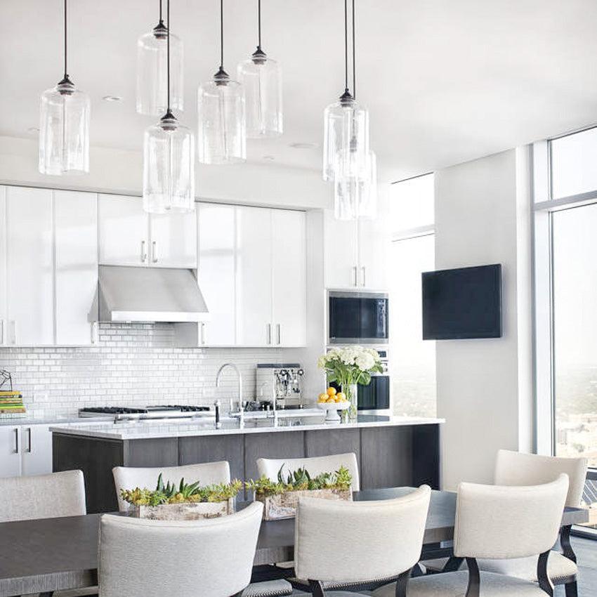 Niche Modern Bella 7" Dimmable Incandescent Pendant Light With Crystal Glass Shade