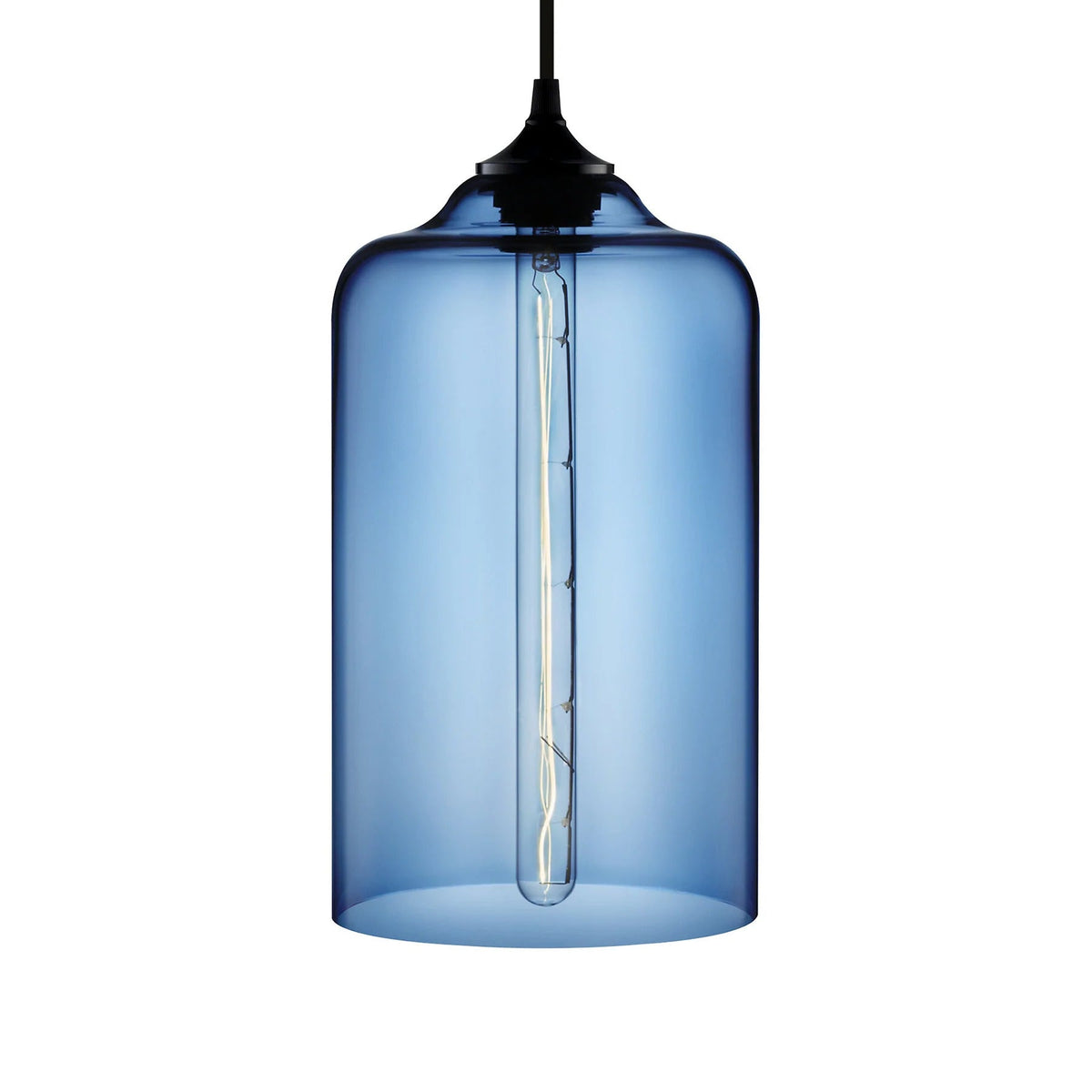Niche Modern Bella 7" Dimmable Incandescent Pendant Light With Sapphire Glass Shade
