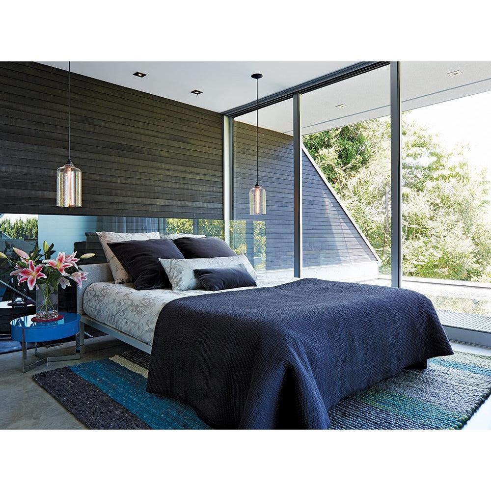 Niche Modern Bella 7" Dimmable Incandescent Pendant Light With Smoke Glass Shade