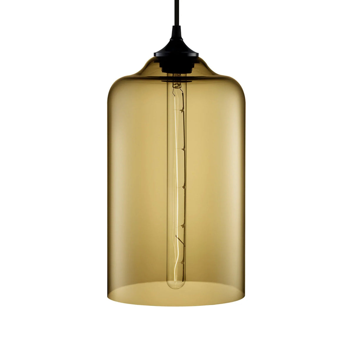 Niche Modern Bella 7" Dimmable Incandescent Pendant Light With Smoke Glass Shade