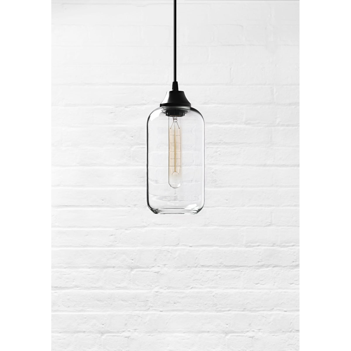 Niche Modern Helio 5" Dimmable Incandescent Pendant Light With Crystal Glass Shade