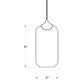 Niche Modern Helio 5" Dimmable Incandescent Pendant Light With Crystal Glass Shade