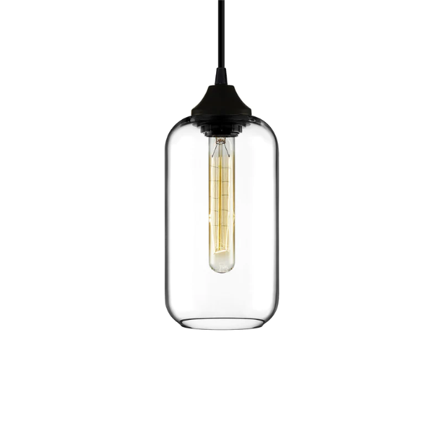 Niche Modern Helio 5" Dimmable Incandescent Pendant Light With Crystal Glass Shade