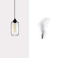 Niche Modern Helio 5" Dimmable Incandescent Pendant Light With Effervescent Glass Shade