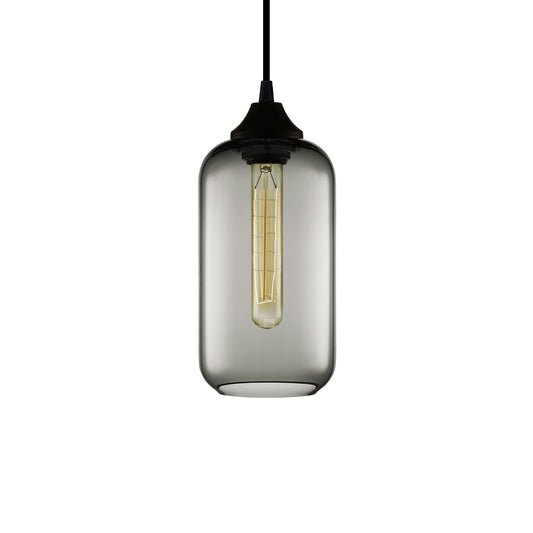 Niche Modern Helio 5" Dimmable Incandescent Pendant Light With Gray Glass Shade