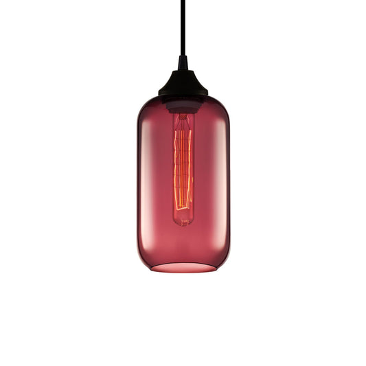 Niche Modern Helio 5" Dimmable Incandescent Pendant Light With Plum Glass Shade