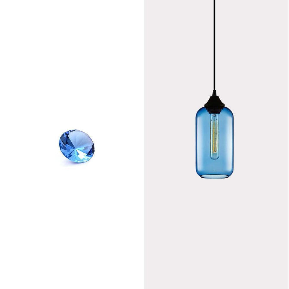 Niche Modern Helio 5" Dimmable Incandescent Pendant Light With Sapphire Glass Shade