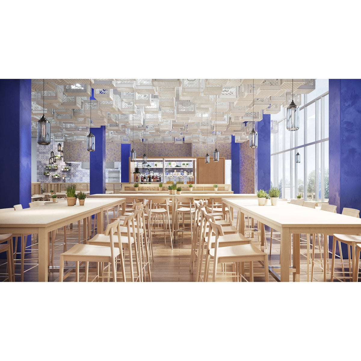 Niche Modern Helio 5" Dimmable Incandescent Pendant Light With Sapphire Glass Shade