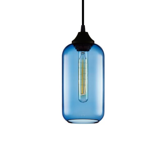 Niche Modern Helio 5" Dimmable Incandescent Pendant Light With Sapphire Glass Shade