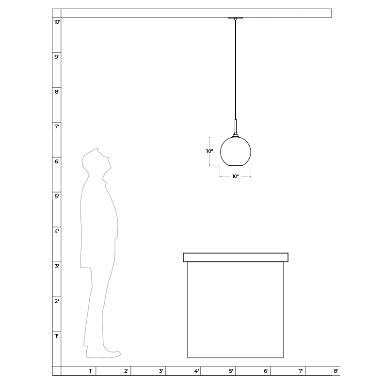 Niche Modern Solitaire 10" Dimmable LED Edison Bulb Pendant Light With Amber Glass Shade