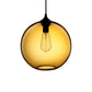Niche Modern Solitaire 10" Dimmable LED Edison Bulb Pendant Light With Amber Glass Shade