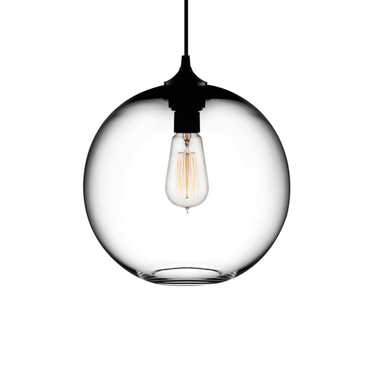 Niche Modern Solitaire 10" Dimmable LED Edison Bulb Pendant Light With Crystal Glass Shade