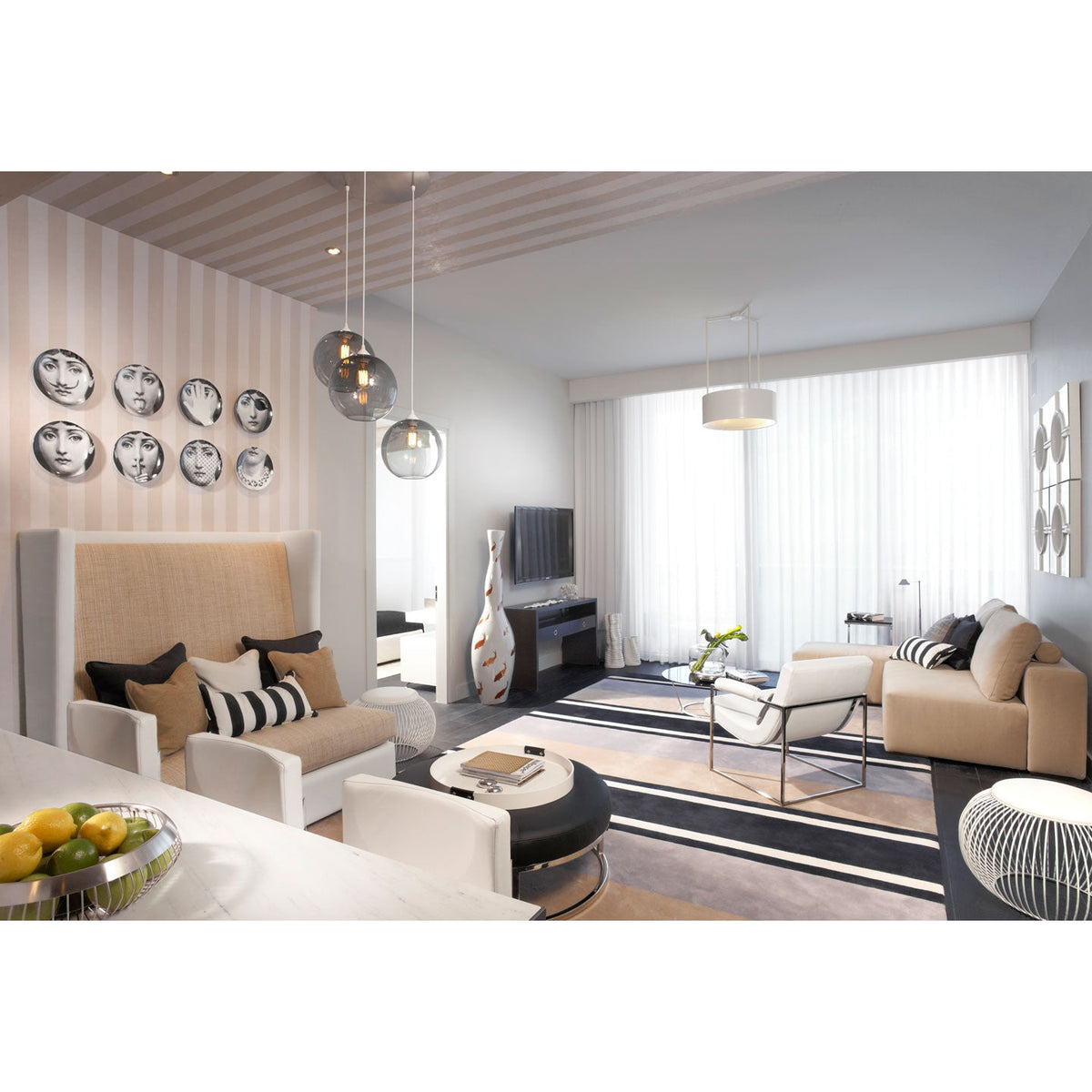 Niche Modern Solitaire 10" Dimmable LED Edison Bulb Pendant Light With Gray Glass Shade
